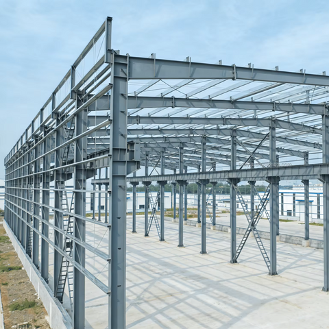 Stahlrahmen-Hochleistungslager-Bausatz-vorgefertigte industrielle Stahlkonstruktion, wartungsarme Werkstatt aus hochfestem Stahl