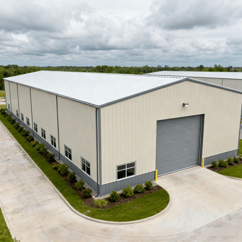 စိတ်ကြိုက် အကြီးစား Prefabricated Steel Structure အဆောက်အဦ ဂဟေဆက်ခြင်း ဖြတ်တောက်ခြင်း ဝန်ဆောင်မှုများသည် ဂိုဒေါင်အလုပ်ရုံအတွက် နှစ် 50 ဝန်ဆောင်မှုသက်တမ်း၊