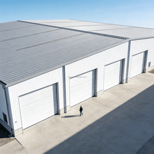 Costruzione di officine con struttura in acciaio per fabbriche e magazzini, costruzione in metallo preingegnerizzato, basso costo, assemblaggio rapido, certificato CE,